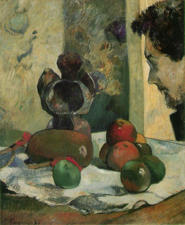 Still Life with Profile of Laval  1886   by Paul Gauguin Oil Painting reproduction