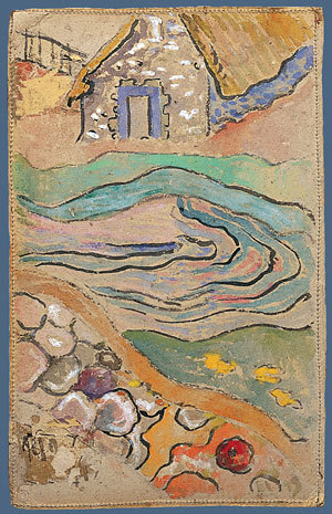 The Artist's Portfolio, Pont Aven, 1894 by Paul Gauguin Oil Painting reproduction