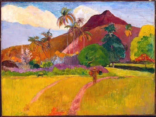 Tahitian Landscape, 1891  by Paul Gauguin Oil Painting reproduction