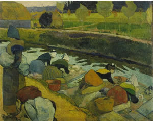 Washerwomen (Les Lavandières à Arles), 1888  by Paul Gauguin Oil Painting reproduction