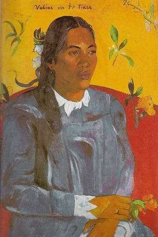 Vahine No Te Tiare Aka Woman With A Flower By The Sea  by Paul Gauguin Oil Painting reproduction
