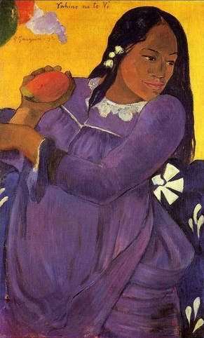 Vahine No Te Vi Aka Woman With A Mango By The Sea  by Paul Gauguin Oil Painting reproduction