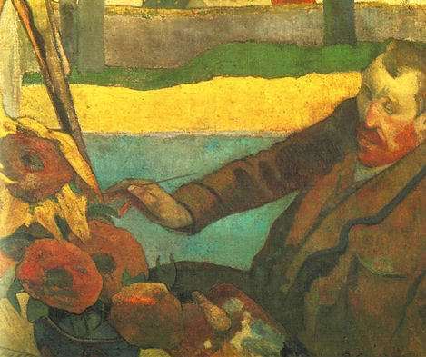 Vincent van Gogh Painting Sun Flowers  by Paul Gauguin Oil Painting reproduction