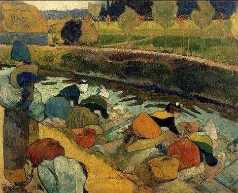 Washerwomen At The Roubine Du Roi Arles  by Paul Gauguin Oil Painting reproduction
