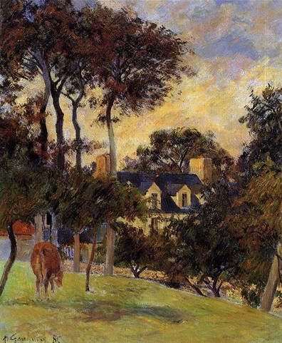 White Horse by Paul Gauguin Oil Painting reproduction