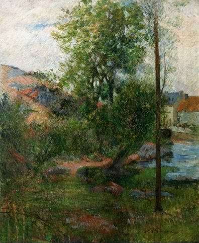 Willow by the Aven I by Paul Gauguin Oil Painting reproduction