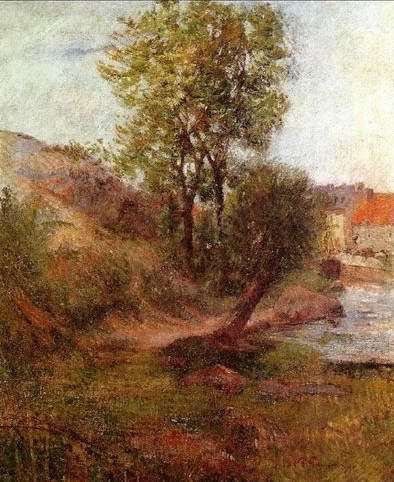 Willow By The Aven by Paul Gauguin Oil Painting reproduction