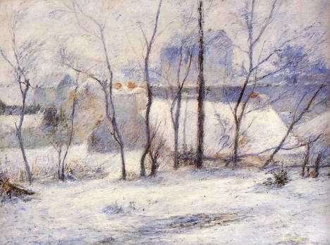 Winter Landscape Effect Of Snow Aka Snow At Vaugirard II by Paul Gauguin Oil Painting reproduction