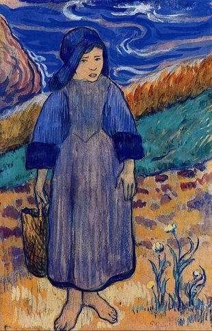 Young Breton By The Sea  by Paul Gauguin Oil Painting reproduction