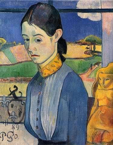 Young Breton Woman  by Paul Gauguin Oil Painting reproduction