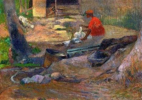  A Little Washerwoman  by Paul Gauguin Oil Painting reproduction