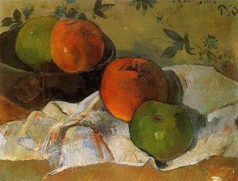 Apples And Bowl  by Paul Gauguin Oil Painting reproduction