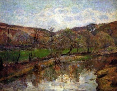 Aven Valley Upstream Of Pont Aven  By The Sea by Paul Gauguin Oil Painting reproduction