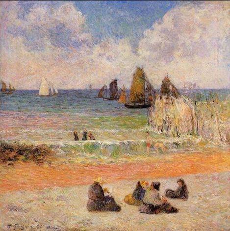 Bathing Dieppe by Paul Gauguin Oil Painting reproduction