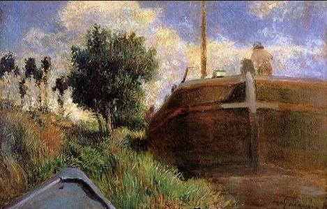 Blue Barge  by Paul Gauguin Oil Painting reproduction
