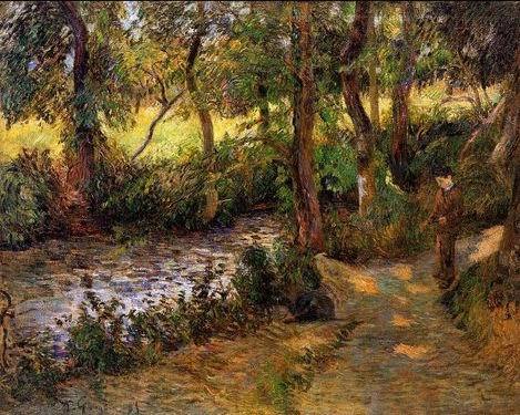 Boy By The Water  by Paul Gauguin Oil Painting reproduction