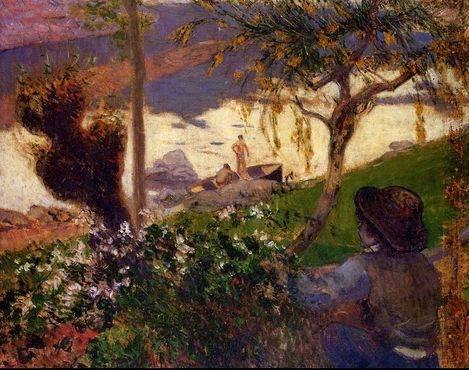Breton Boy By The Aven Riverr  by Paul Gauguin Oil Painting reproduction