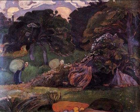 Brittany Landscape  by Paul Gauguin Oil Painting reproduction