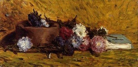 China Asters Hat And Book  by Paul Gauguin Oil Painting reproduction