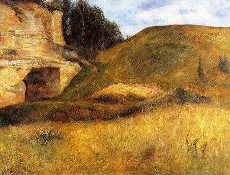 Chou Quarry Hole In The Cliff  by Paul Gauguin Oil Painting reproduction
