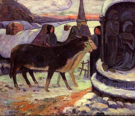 Christmas Night by Paul Gauguin Oil Painting reproduction