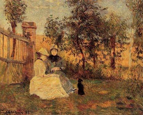 Conversation  by Paul Gauguin Oil Painting reproduction