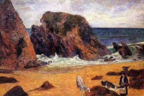 Cows By The Sea by Paul Gauguin Oil Painting reproduction