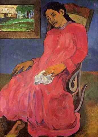 Faaturuma Aka Melancholy  by Paul Gauguin Oil Painting reproduction