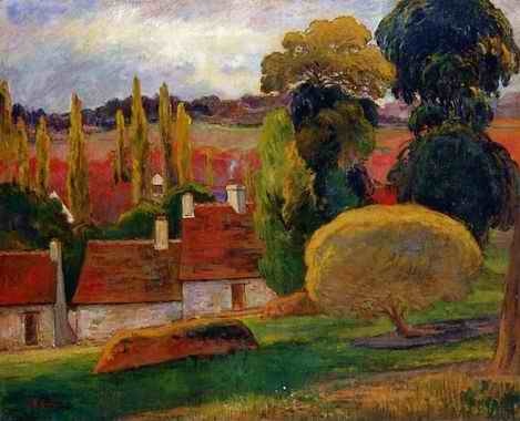 Farm In Brittany by Paul Gauguin Oil Painting reproduction
