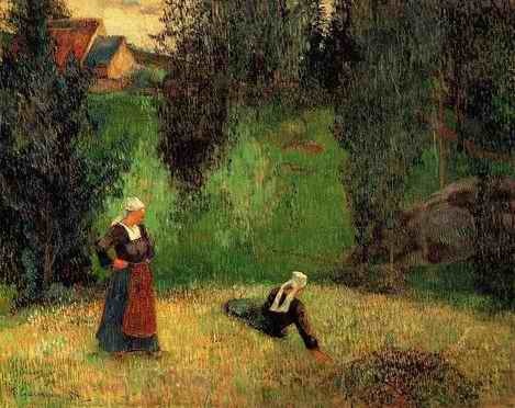 First Spring Flowers  by Paul Gauguin Oil Painting reproduction
