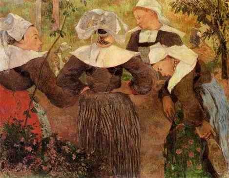 Four Breton Women by Paul Gauguin Oil Painting reproduction