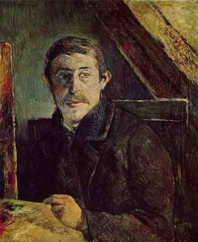 Gauguin At His Easel by Paul Gauguin Oil Painting reproduction