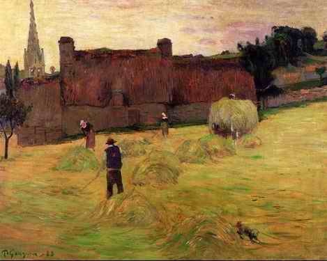 Haymaking   by Paul Gauguin Oil Painting reproduction