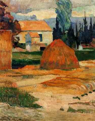 Haystack Near Arles by Paul Gauguin Oil Painting reproduction