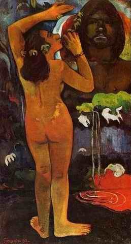 Hina Tefatou Aka The Moon And The Earth  by Paul Gauguin Oil Painting reproduction