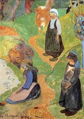 In Brittany  by Paul Gauguin Oil Painting reproduction