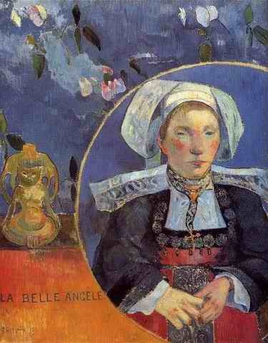  La Belle Angele Aka Madame Angele Satre The Inkeeper At Pont Aven  by Paul Gauguin Oil Painting reproduction
