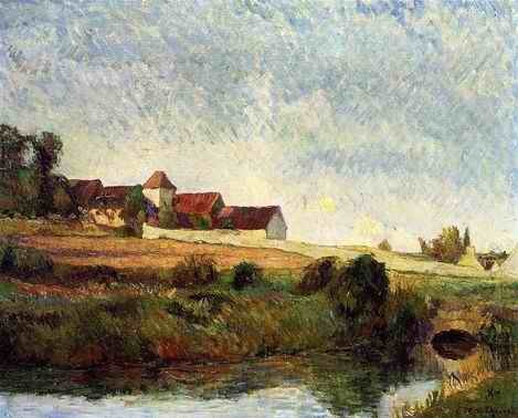 La Groue Farm Osny  by Paul Gauguin Oil Painting reproduction