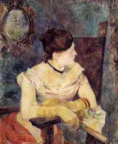Madame Mette Gauguin In An Evening Dress  by Paul Gauguin Oil Painting reproduction