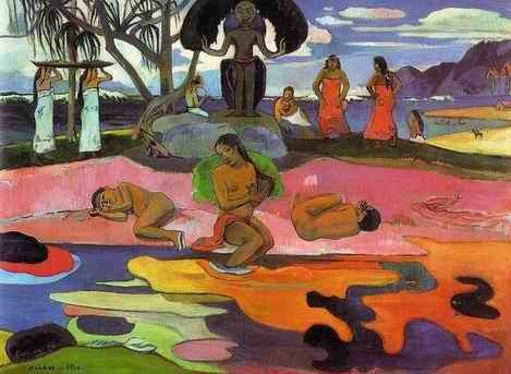 Mahana No Atua Aka Day Of The Gods  by Paul Gauguin Oil Painting reproduction