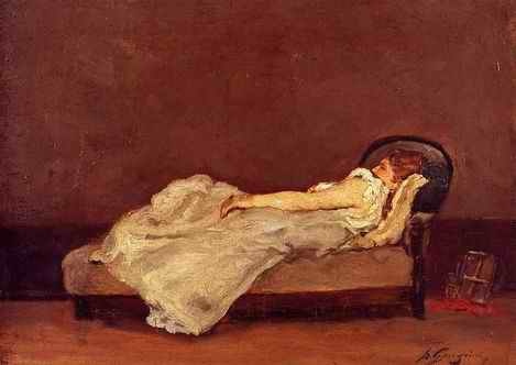 Mette Asleep On A Sova  by Paul Gauguin Oil Painting reproduction