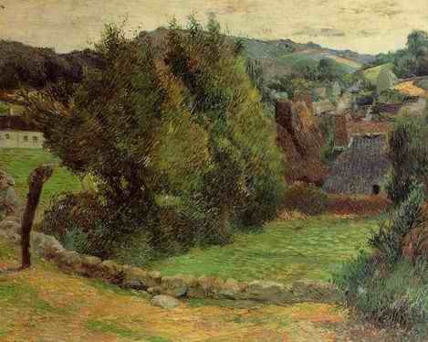 Mount Sainte Marguerite From Near The Presbytery  by Paul Gauguin Oil Painting reproduction