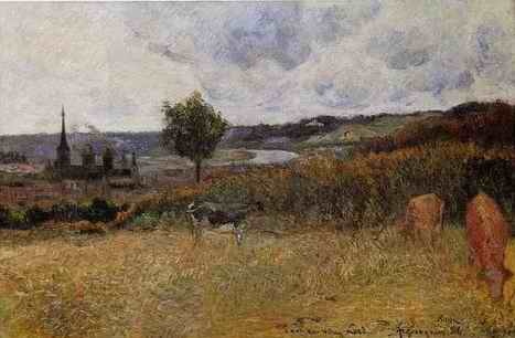 Near Rouen  by Paul Gauguin Oil Painting reproduction