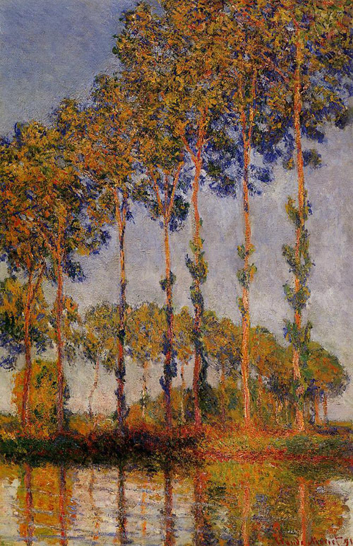 A Row of Poplars 1891 by Claude Monet Oil Painting reproduction