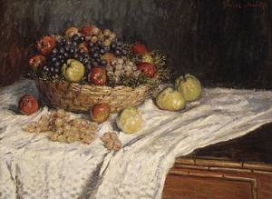 Apples and Grapes  by Claude Monet Oil Painting reproduction
