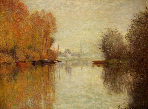 Autumn on the Seine at Argenteuil 1873  by Claude Monet Oil Painting reproduction