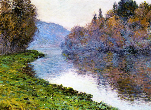 Banks of the Seine at Jenfosse Clear Weather 1884  by Claude Monet Oil Painting reproduction