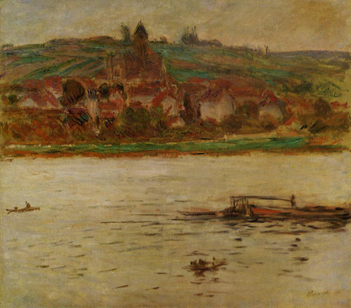 Barge on the Seine at Vertheuil 1901-1902 by Claude Monet Oil Painting reproduction
