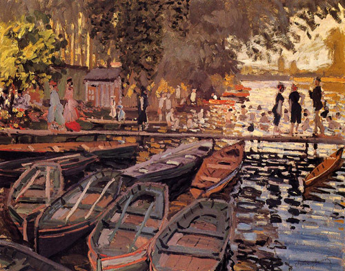 Bathers at La Grenouillere 1869 by Claude Monet Oil Painting reproduction