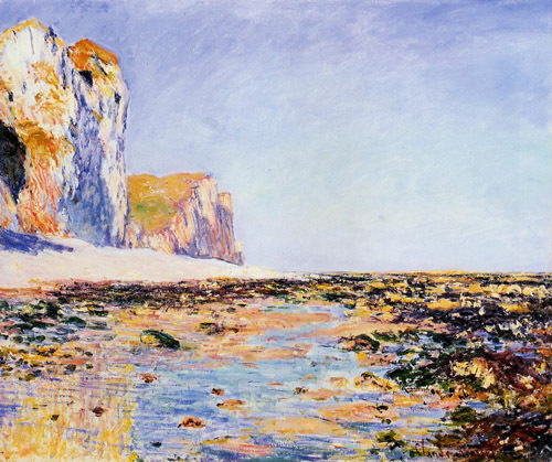 Beach and Cliffs at Pourville Morning Effect 1882 by Claude Monet Oil Painting reproduction